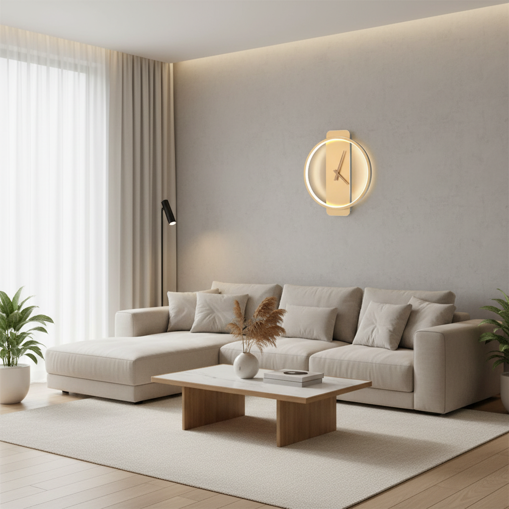 AuraTime | Modern Digital Wall Clock with LED Lamp Decor