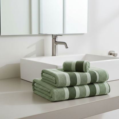 AquaPlush Luxury Bath Towel Set | 8-Piece Coral Fleece Set