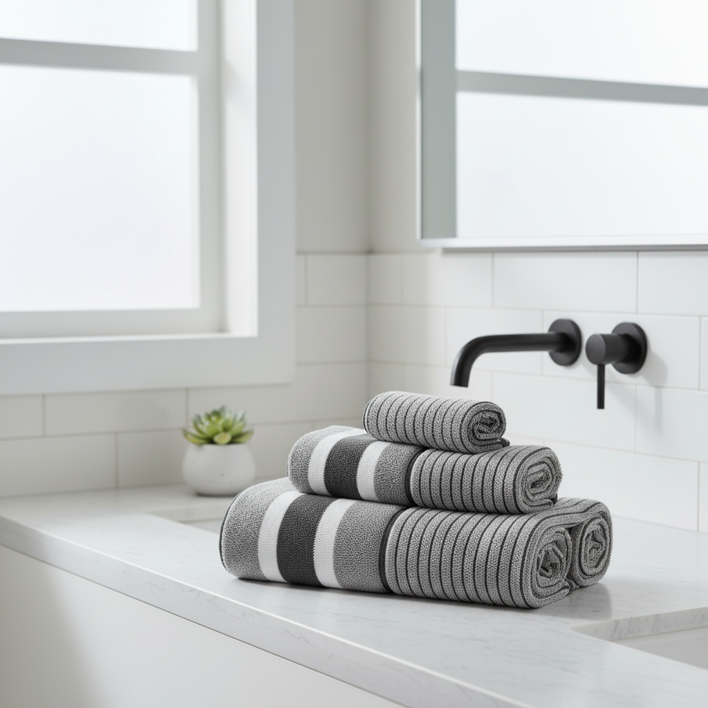 AquaPlush Luxury Bath Towel Set | 8-Piece Coral Fleece Set