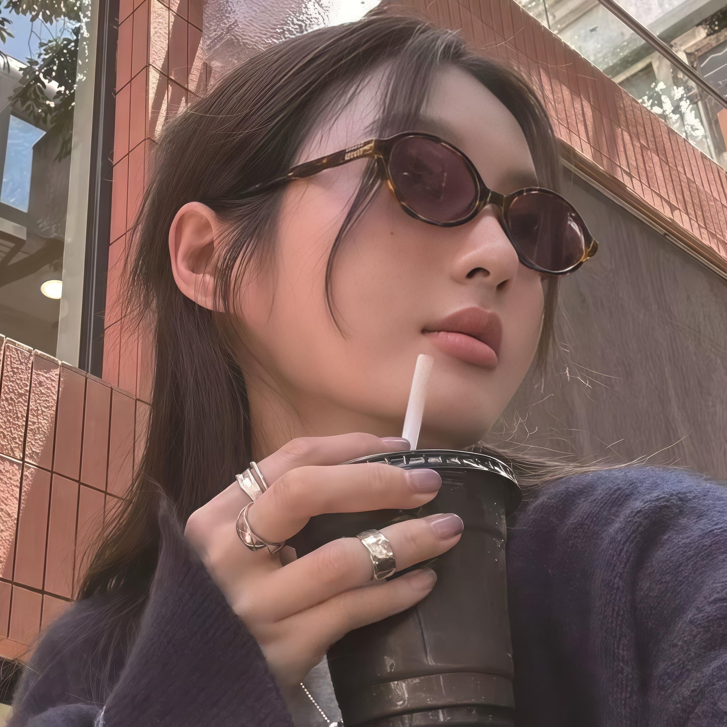 Women's Sunglasses – Retro Oval Design with UV400 Protection 6