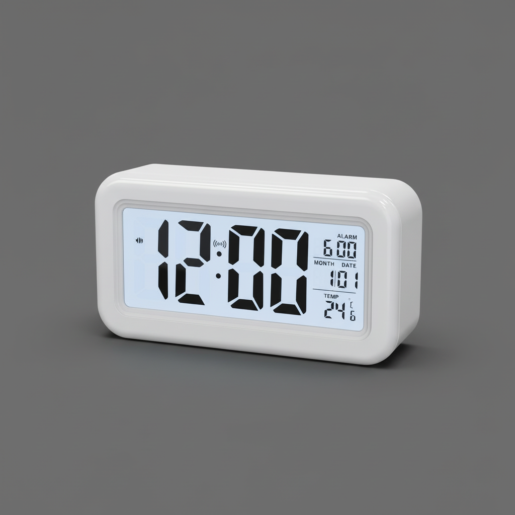 Digital Alarm Clock | Modern Backlit LCD Time Display
