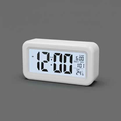 Digital Alarm Clock | Modern Backlit LCD Time Display