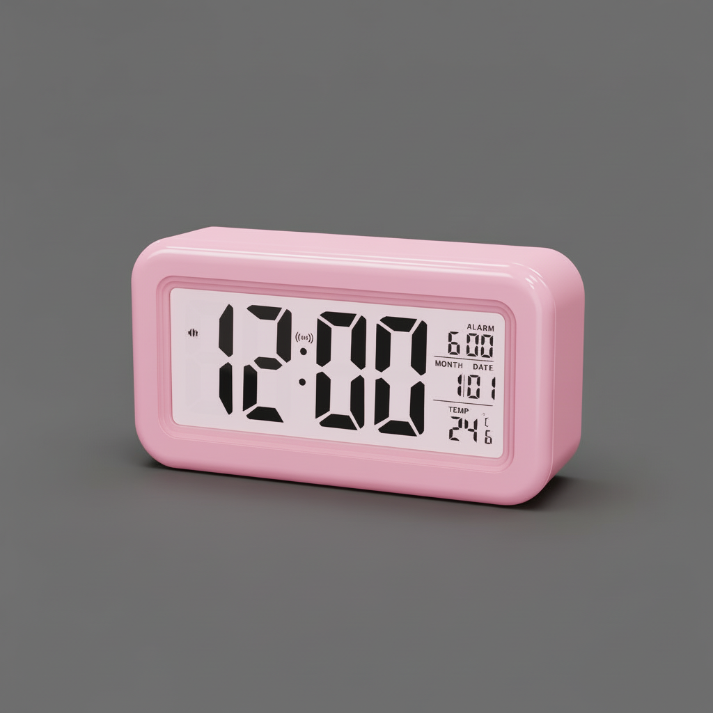 Digital Alarm Clock | Modern Backlit LCD Time Display