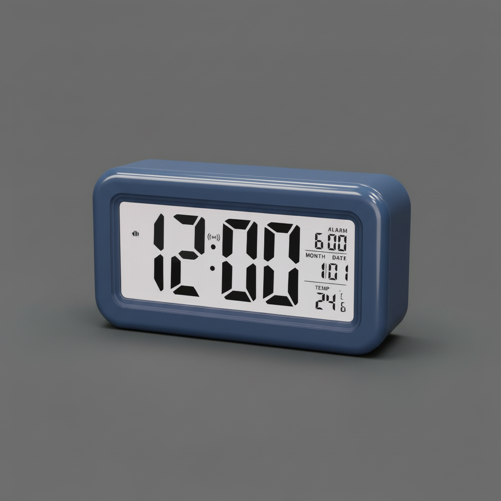 Digital Alarm Clock | Modern Backlit LCD Time Display