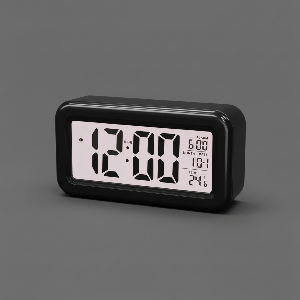 Digital Alarm Clock | Modern Backlit LCD Time Display
