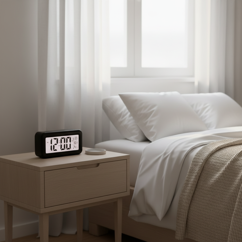 Digital Alarm Clock | Modern Backlit LCD Time Display