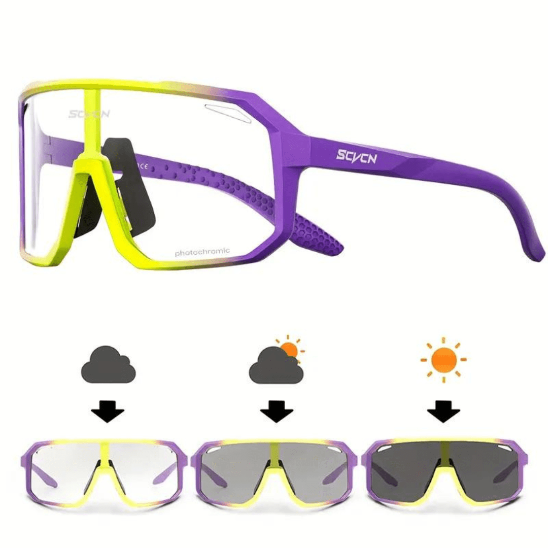 Cyclists Photochromatic Sunglasses – Automatic Light Adjustment for Enhanced Clarity and Comfort 5