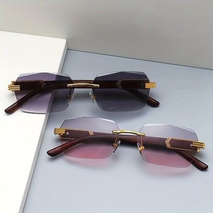 Unisex Sunglasses – Stylish Rimless Design with UV Protection for All-Day Comfort 4