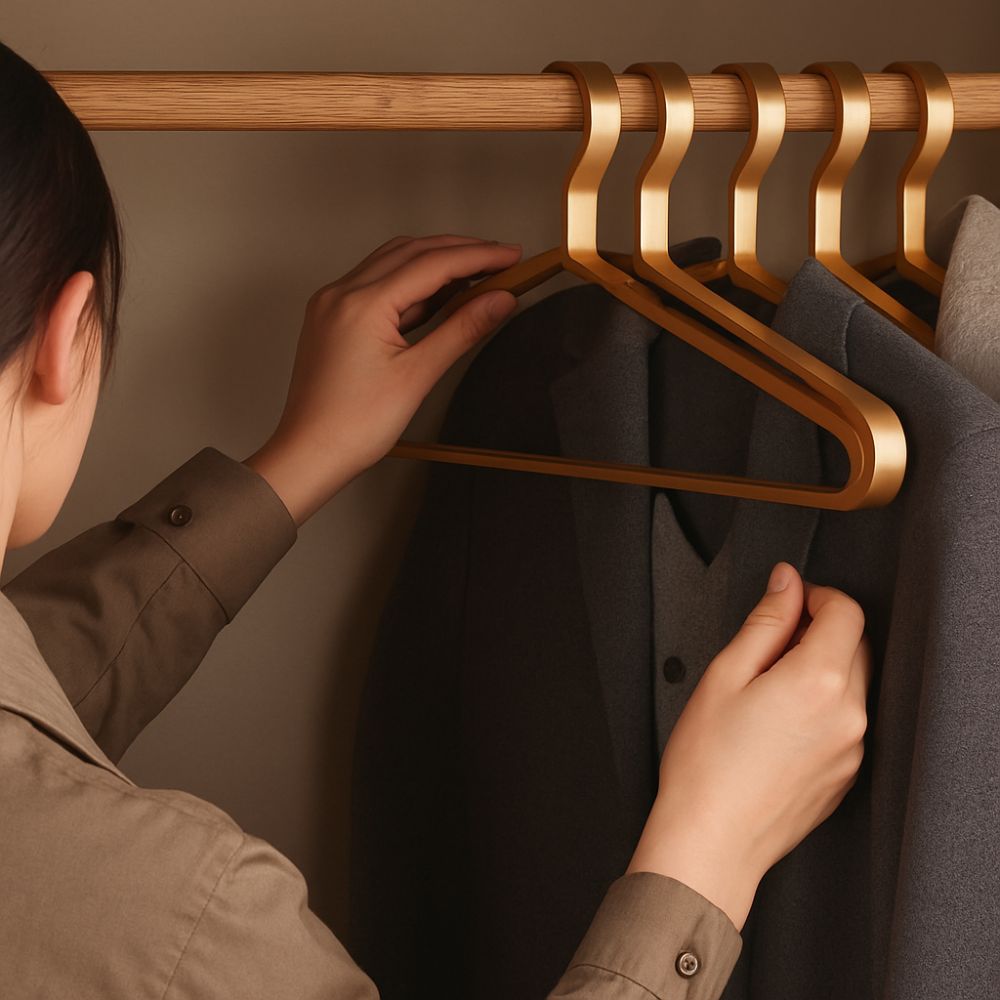 Aluminum Clothes Hangers – Stylish Non-Slip Design for Space-Saving Wardrobe Organization 2