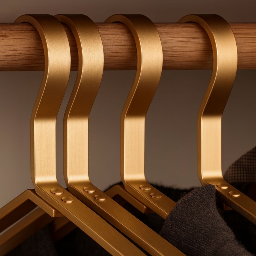 Aluminum Clothes Hangers – Stylish Non-Slip Design for Space-Saving Wardrobe Organization 4