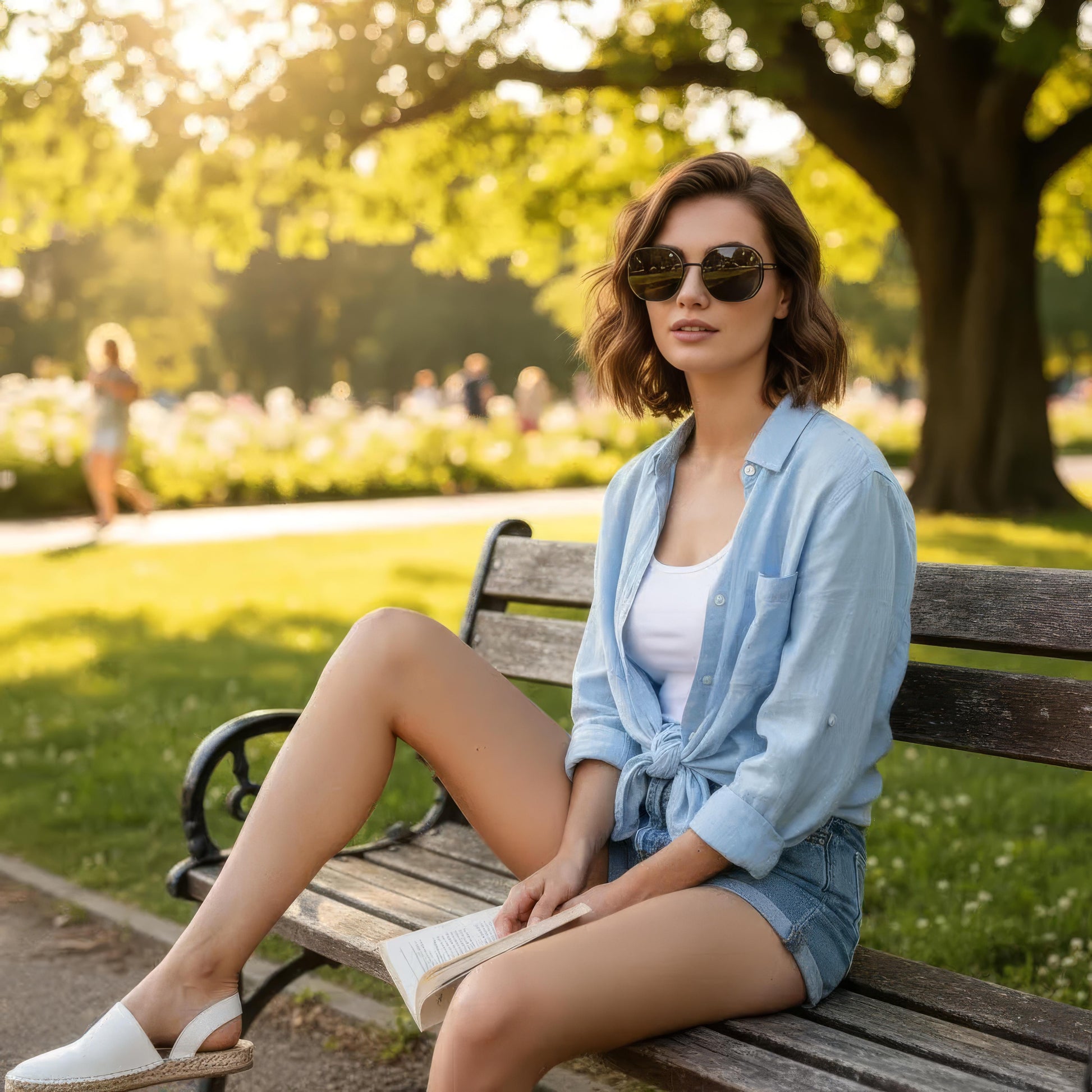 Sunglasses – Elegant Steel Frame with UV400 Protection 3