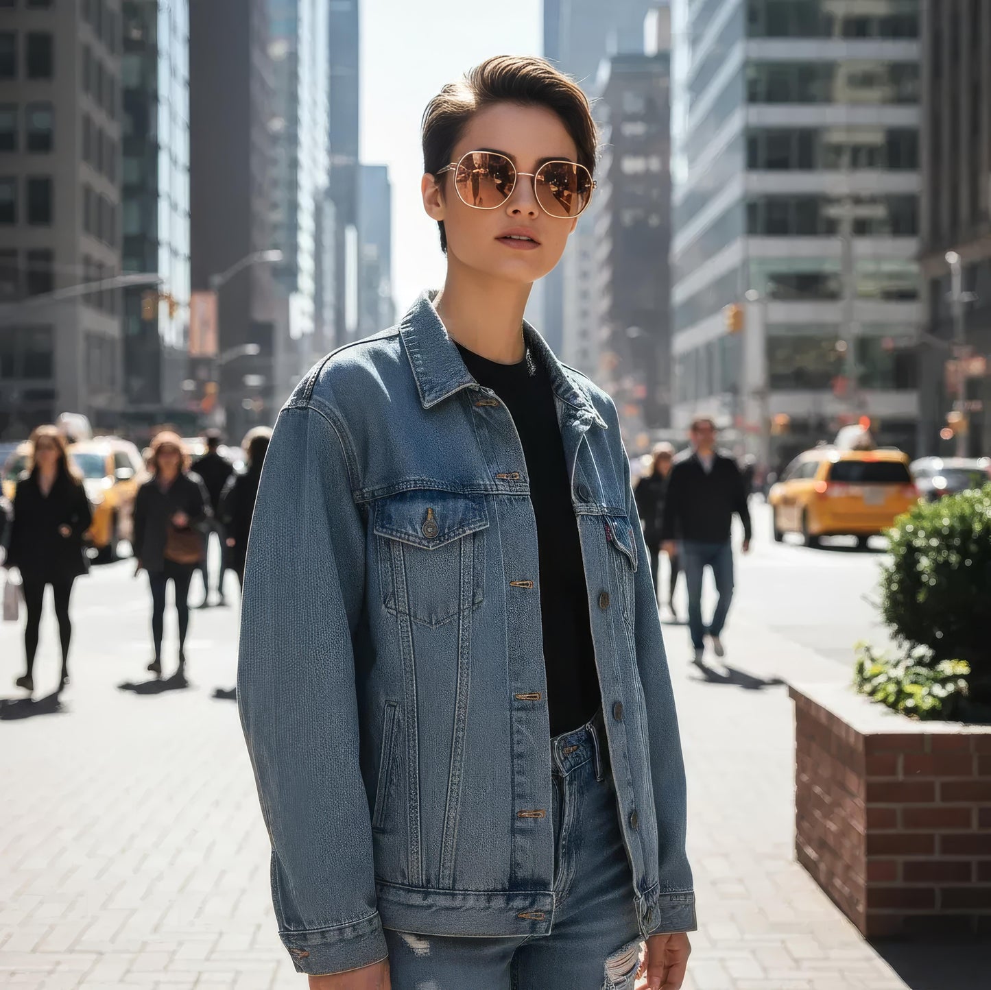 Sunglasses – Elegant Steel Frame with UV400 Protection 6