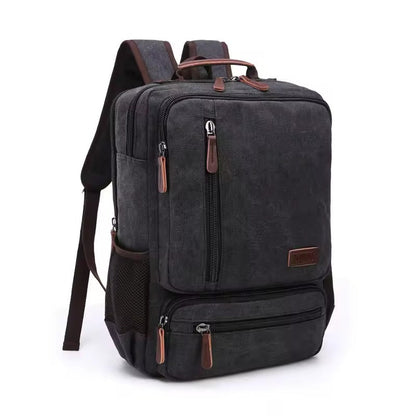 Travel Backpack – Spacious Design for Laptops Up to 15 Inches with Stylish Canvas and Leather Accents 1