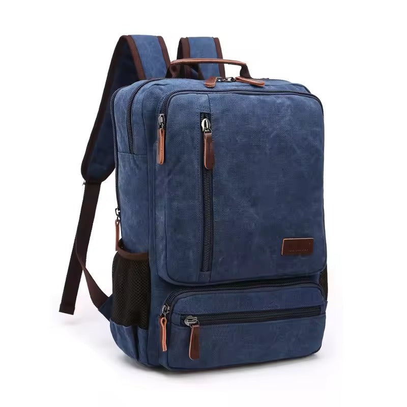 Travel Backpack – Spacious Design for Laptops Up to 15 Inches with Stylish Canvas and Leather Accents 6