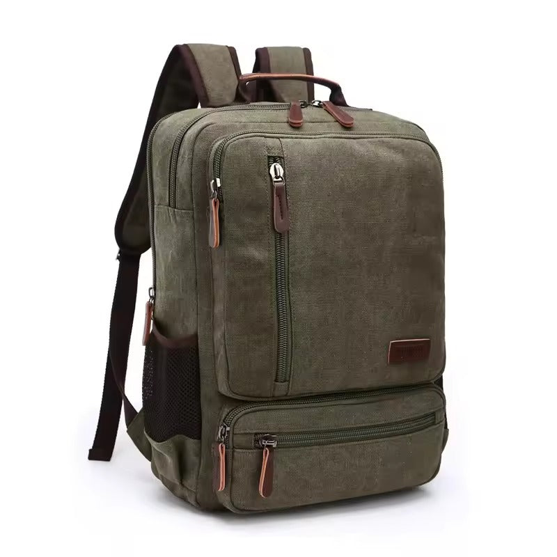 Travel Backpack – Spacious Design for Laptops Up to 15 Inches with Stylish Canvas and Leather Accents 7
