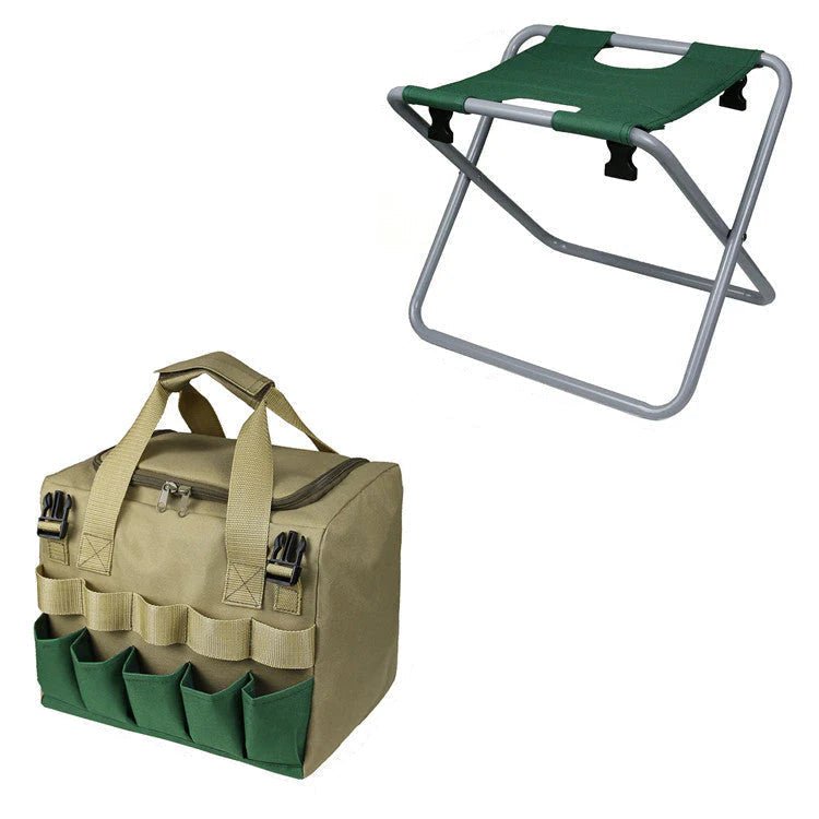Garden Chair – Lightweight Folding Design for Comfortable Gardening with Tool Bag 5