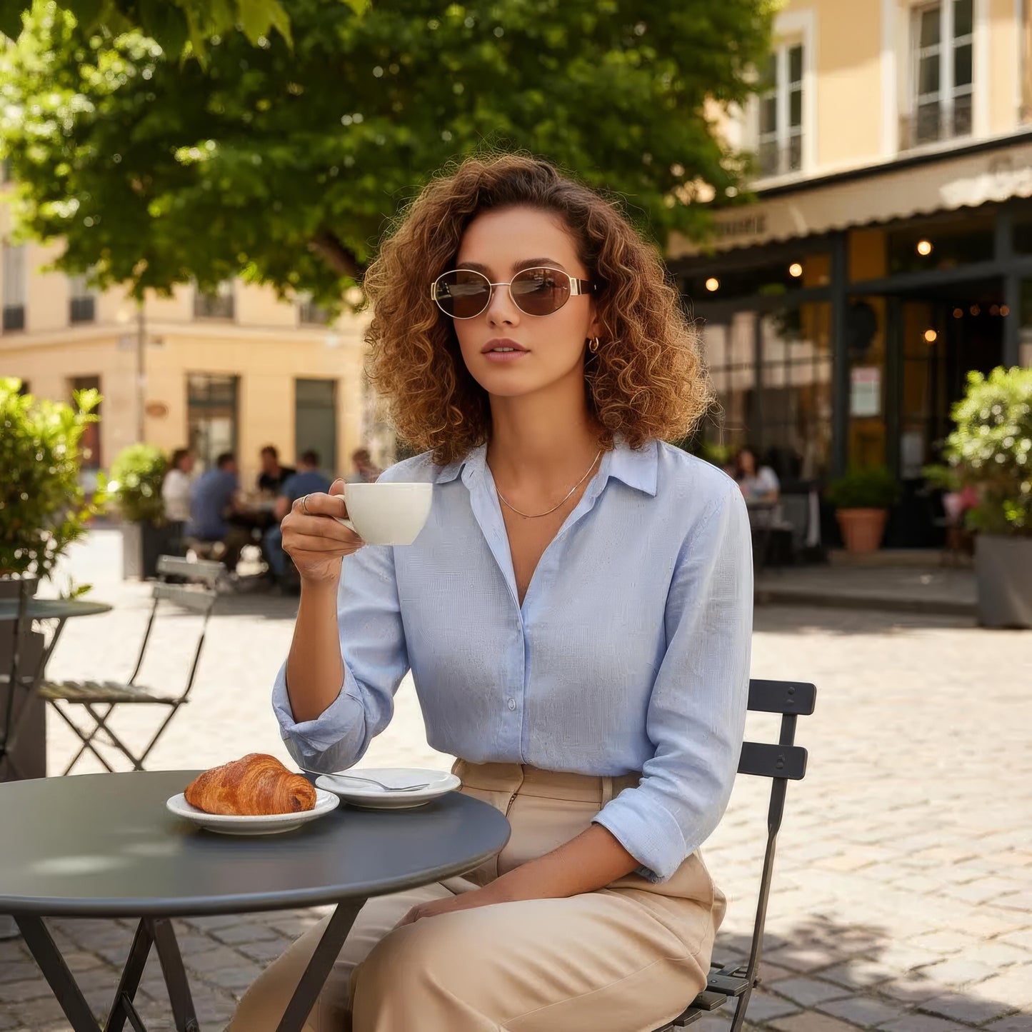 Elegant Oval Sunglasses – UV Protection for Stylish Eye Safety and All-Day Comfort