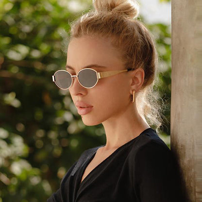Elegant Oval Sunglasses – UV Protection for Stylish Eye Safety and All-Day Comfort