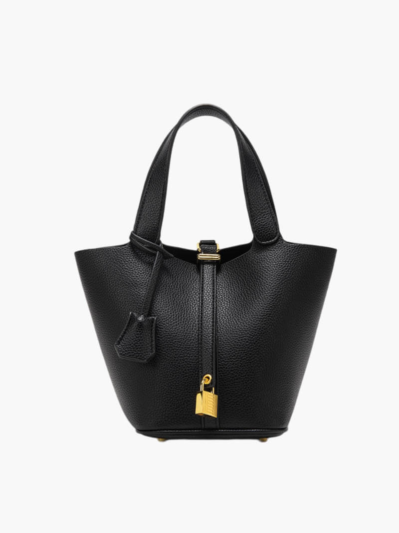 Handbag – Elegant Leather Design with Luxurious Gold Accents