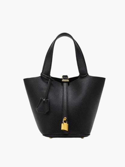 Handbag – Elegant Leather Design with Luxurious Gold Accents