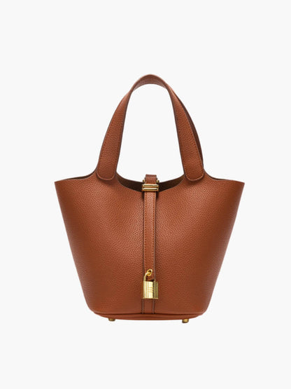 Handbag – Elegant Leather Design with Luxurious Gold Accents