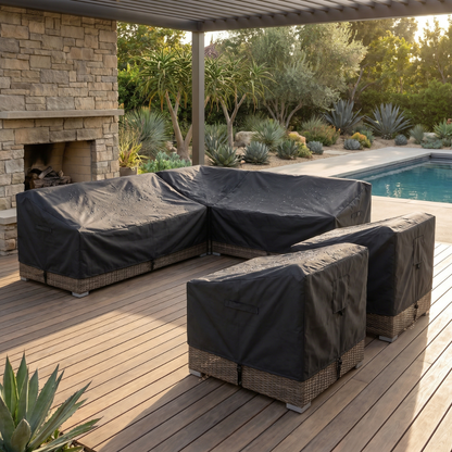 Modern Outdoor Furniture Cover – Waterproof Protection for Year-Round Defense Against Sun and Rain