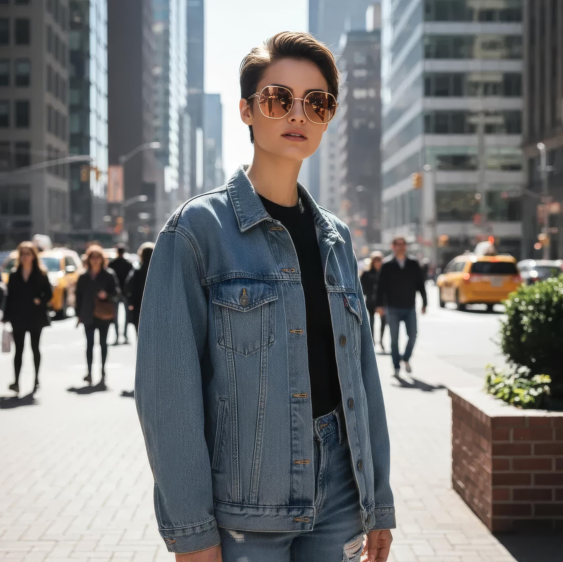 Sleek Men's Sunglasses – Elegant Steel Frame with UV400 Protection