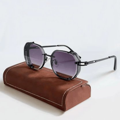 Sleek Men's Sunglasses – Elegant Steel Frame with UV400 Protection