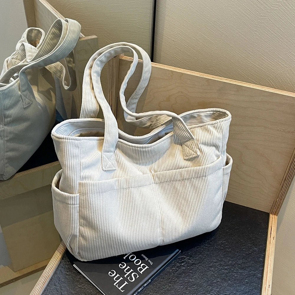 Stylish Corduroy Shoulder Bag or Women’s Everyday Fashion and Functionality