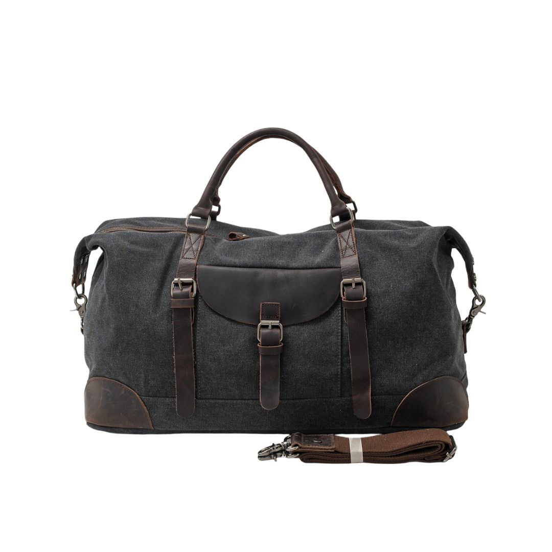 Stylish Men's Duffle Bag – Spacious Canvas Design with Leather Accents for Comfortable Travel