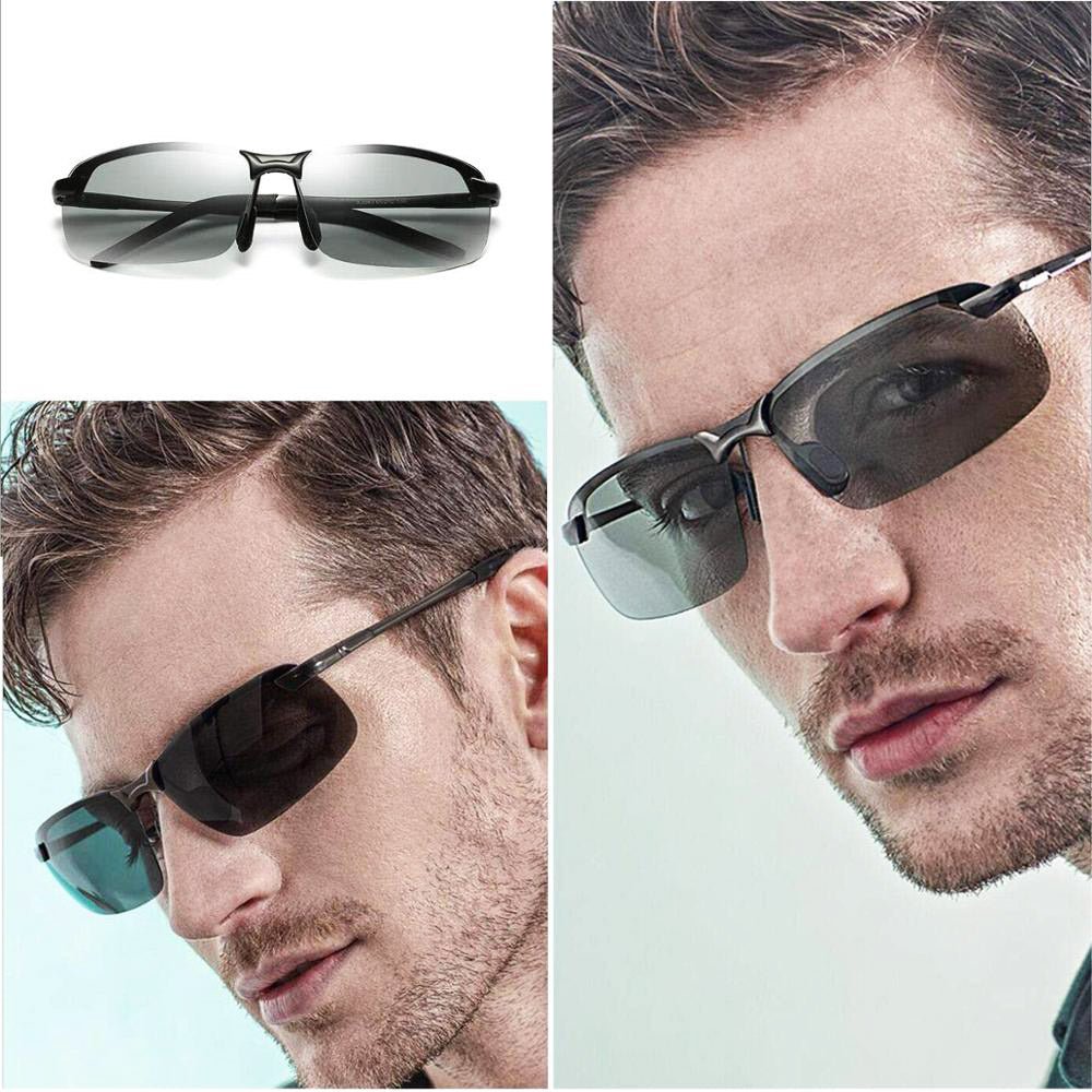 Stylish Men's Sunglasses – Photochromic Lenses for Clear Vision