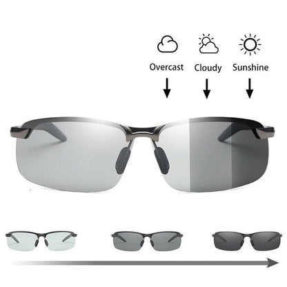 Stylish Men's Sunglasses – Photochromic Lenses for Clear Vision