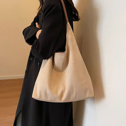 Stylish Suede Design Women's Handbag for Effortless Everyday Elegance