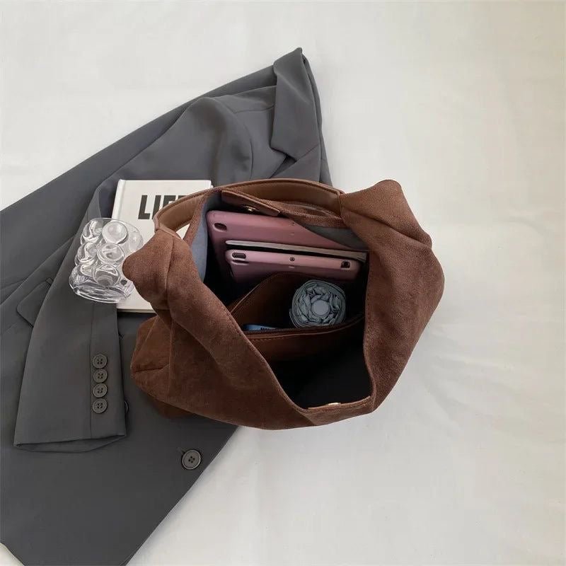 Stylish Suede Design Women's Handbag for Effortless Everyday Elegance
