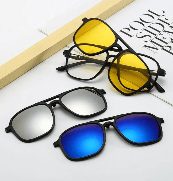Versatile 6-in-1 Sunglasses – Stylish Design with UV400 Protection for All Occasions