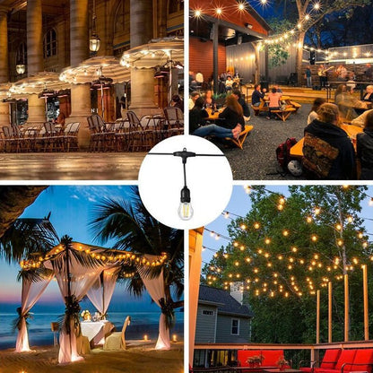 Weatherproof Outdoor Festoon Lights – Warm Illumination for Enchanting Garden Gatherings
