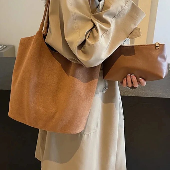 Women's Tote Bag – Luxurious Suede with Large Capacity for Everyday Elegance